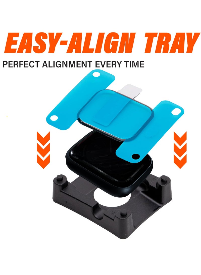 SYOSI For Apple Watch Screen Protector 41mm Apple Watch 7/8/9 Compatible Screen Protector [Keep Original] [Touch Sensitive] Lightweight Protective Glass (2 Pack) - Image 2