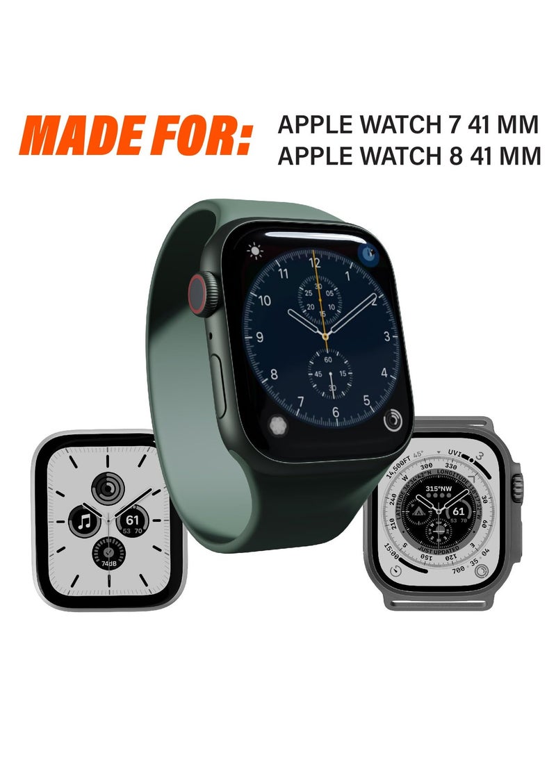 SYOSI For Apple Watch Screen Protector 41mm Apple Watch 7/8/9 Compatible Screen Protector [Keep Original] [Touch Sensitive] Lightweight Protective Glass (2 Pack) - Image 3