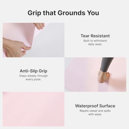 Cult Yoga Mat 4mm EVA with Carry Strap – Lightweight, Non-Slip, Cushioned & Sweat-Resistant Exercise Mat – Eco-Friendly Workout Mat for Yoga, Pilates, Meditation & Home Gym – Pink - Image 5