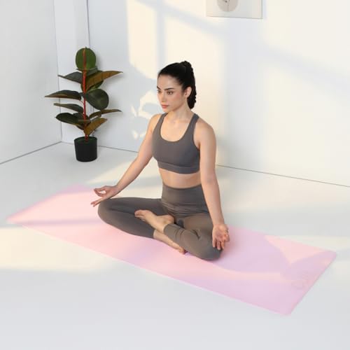 Cult Yoga Mat 4mm EVA with Carry Strap – Lightweight, Non-Slip, Cushioned & Sweat-Resistant Exercise Mat – Eco-Friendly Workout Mat for Yoga, Pilates, Meditation & Home Gym – Pink - Image 2