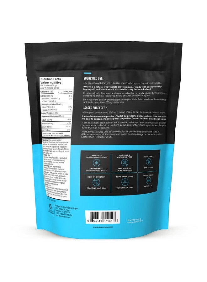 ليجيون LEGION Whey+ بروتين مصل اللبن المعزول من الأبقار التي تتغذى على العشب - مسحوق بروتين مصل اللبن المعزول منخفض السعرات الحرارية، غير معدل وراثيًا، خالي من السكر واللاكتوز والغلوتين، مسحوق بروتين طبيعي بالكامل للرجال والنساء، 30 حصة - Image 1