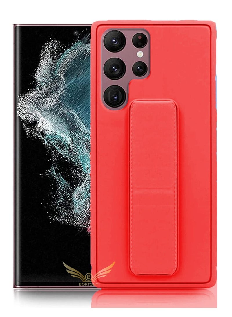 BORTONY Galaxy S22 Ultra Car Mount Kickstand And Finger Grip Case Cover For Samsung Galaxy S22 Ultra - Image 1