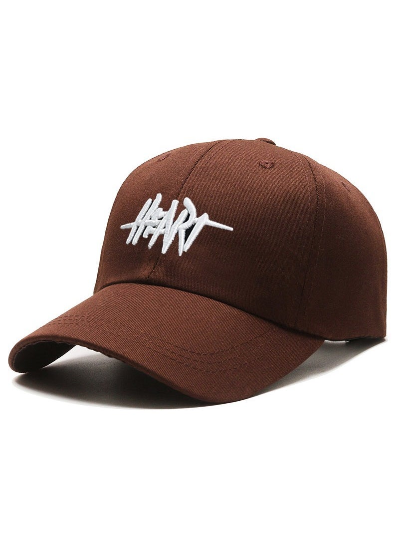 Generic Trendy Korean-Style Cap for Women with Embroidery wine red  - Image 2