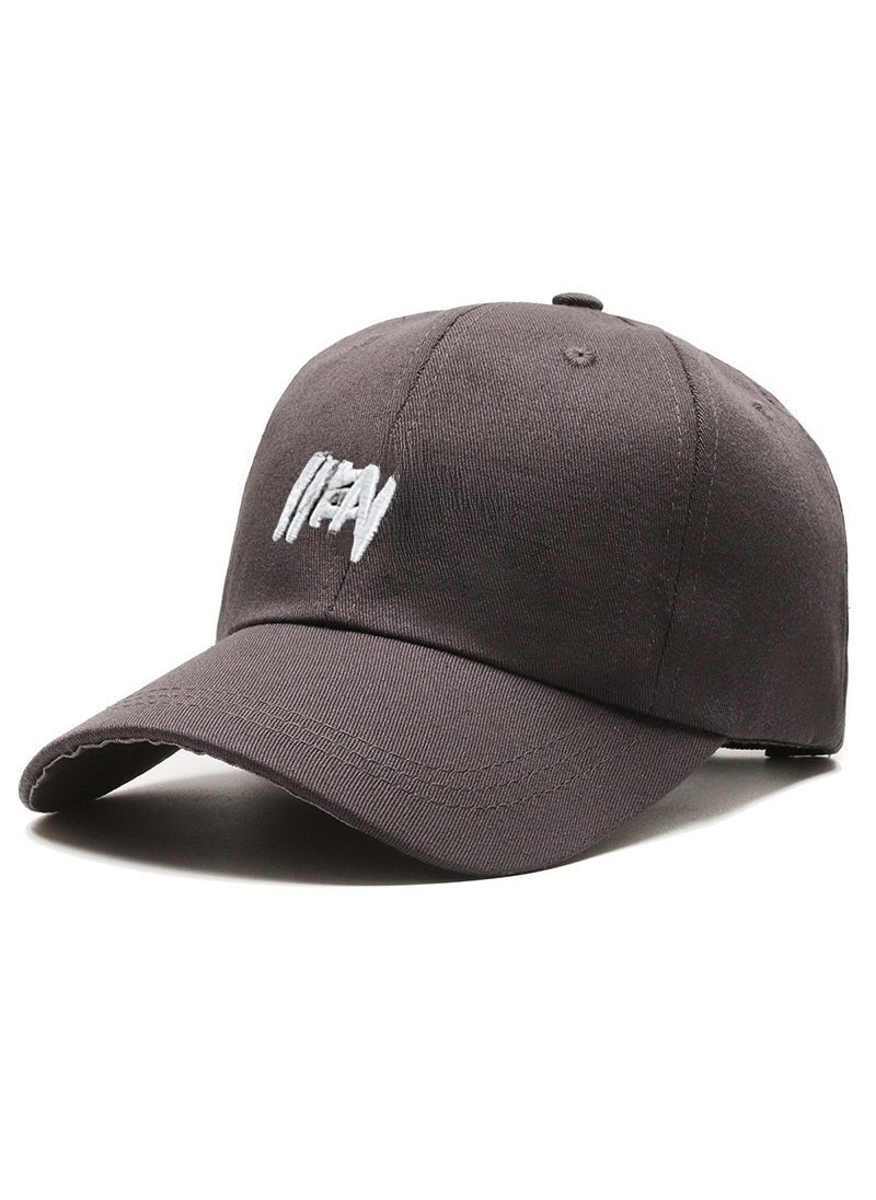 Generic Trendy Korean-Style Cap for Women with Embroidery wine red  - Image 4