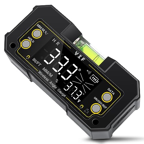 YIF Wireless Digital Angle Finder Tool with Dual Axis, Digital Level with Slope Percentage - Magnetic Angle Finder with Clear Display & Digital Protractor for Absolute & Relative Measurement - Image 1