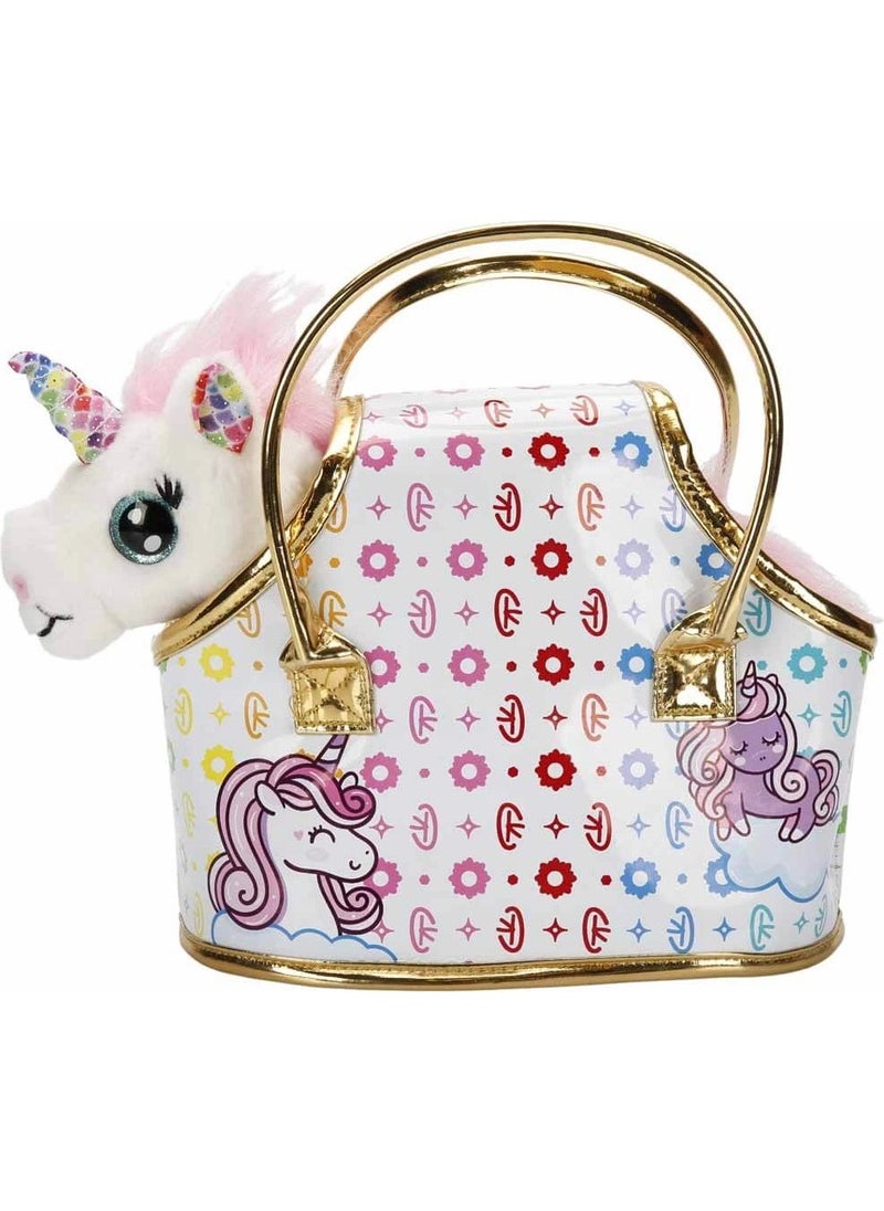 Toyfest Plush Unicorn Lou Lou with Carrying Bag  - Image 1