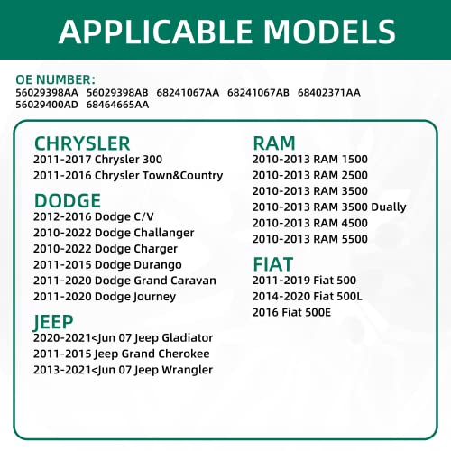 CDWTPS TPMS Sensor Dodge,4 Pack 433MHz Tire Pressure Monitoring System Sensor Compatible with Dodge Jeep Ram OE#56029398AB.68241067AA 68241067AB 56029398AA 68402371AA 68464665AA - Image 2