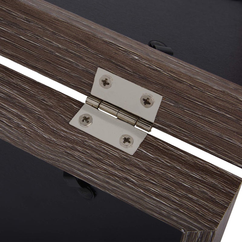 Aevete 5X7 Double Picture Frames Hinged Wood Folding Picture Frames Vertically Display  Real Glass Front  Gray - Image 5