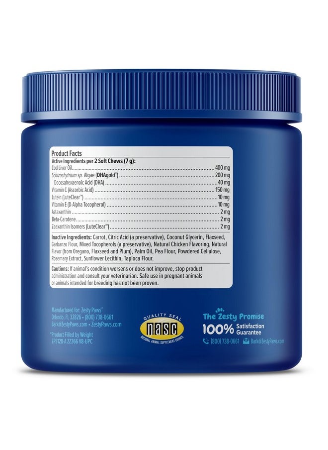 Zesty Paws Eye Supplement For Dogs - Vision Support With Antioxidants & Omega 3 Fatty Acids - 90 Chews  - Image 5