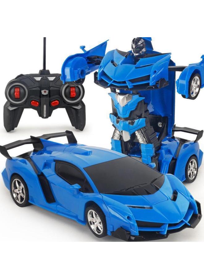 Direct Sales One-click Deformation Remote Control Car Four-channel Charging Remote Control Deformation Car Robot Toy Supply-Color:Rambo Yellow-Proportion:1:18 - Image 5