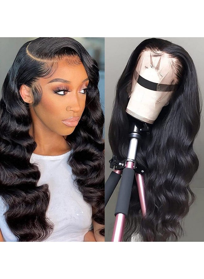 SENSAIRUITE باروكة أمامية من الدانتيل شعر بشري 13X4 كثافة 180% تموجات طبيعية باروكة أمامية 20 بوصة باروكات أمامية شفافة شعر بشري مسبقة التصفيف مع شعر أطفال باروكات بدون لاصق شعر بشري لون طبيعي - Image 2