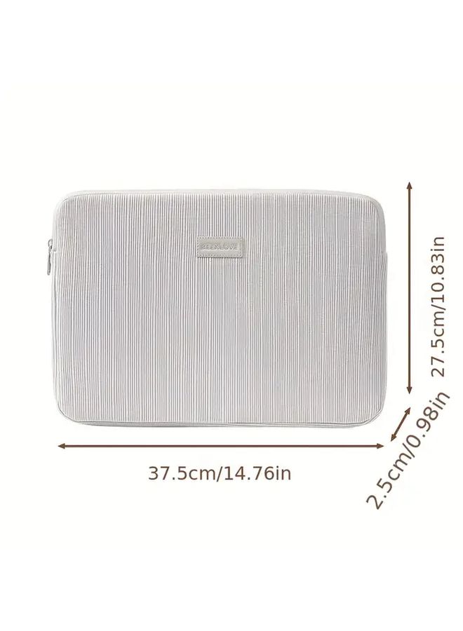 Soft Puffy Laptop Sleeve 14 Inch Protective Case Elephant Grey Cushioned Travel Friendly - Image 2