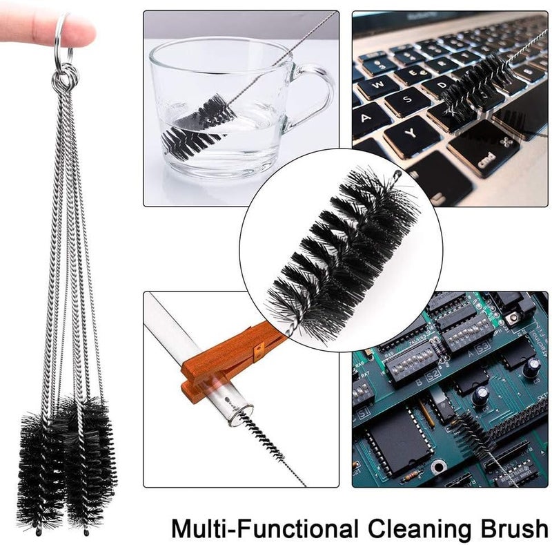 Kitnish Bottle Cleaning Brushes 10 Pcs Black Tube Brush,Nylon Straw Brush Kettle Spout Brush Bottle Pipe Cleaner Set for Bottle Teapot Nozzle Glass Straw Cleaning Brush. - Image 5