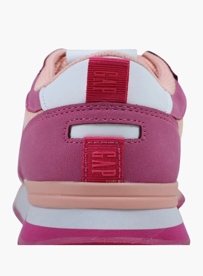 GAP Girls' Colourblock Sneakers with Lace-Up Closure - NEW YORK II