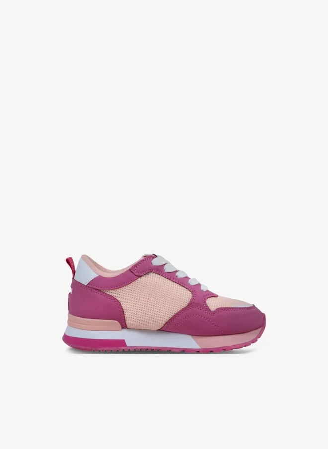 GAP Girls' Colourblock Sneakers with Lace-Up Closure - NEW YORK II