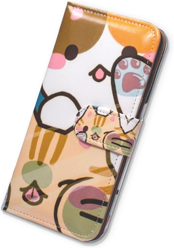 Classic practical design iPod Touch 7 Case,iPod Touch 6 Case, Cartoon White Cat Wallet Flip Leather Cover Case with Credit Card ID Card Slot Holder Kickstand for iPod Touch 7/6/5 Modern look - Image 2