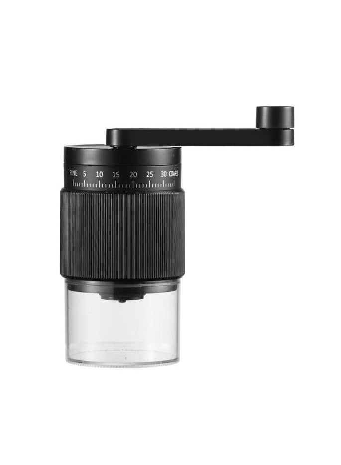 Manual Small Coffee Grinder,Ceramic Mill,Hand Crank,Portable,Perfect for Espresso maker at home,Travel,Camping,Internal Adjustable Setting, Visible Powder Bin Black - Image 3