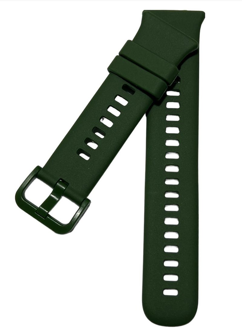 سوار رياضي من السيليكون لساعة هواوي فيت 2 بسوار سيليكون بلون نقي اخضر - Image 3