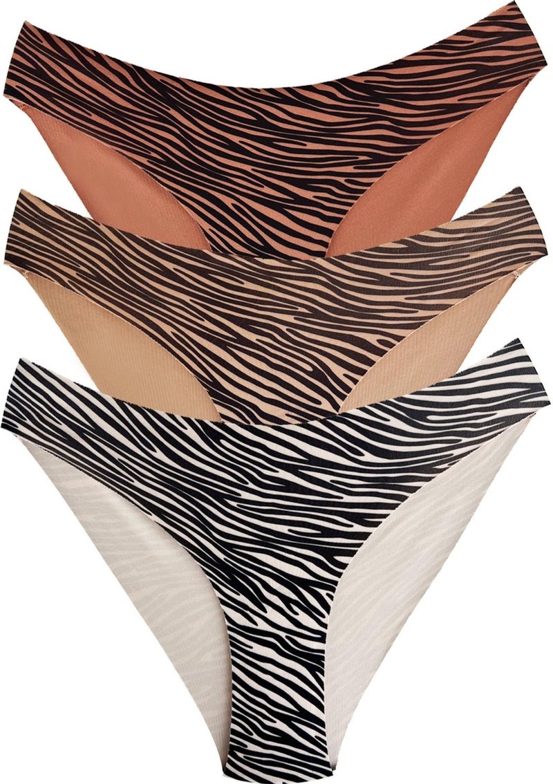 COTTONHILL Basic Patterned Laser Cut Women's Bikini Panties 3-Pack-1  - Image 1