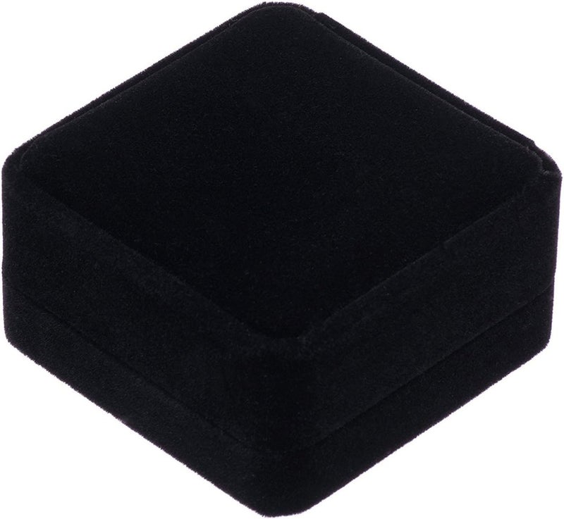 Giftop Small Dark Classic Velvet Cufflink Box Case - Image 3