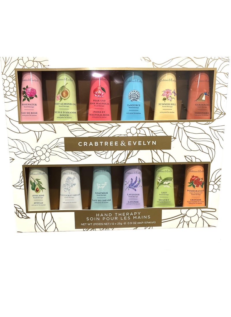 Crabtree & Evelyn Crabtree & Evelyn Hand Therapy 12 Pack (.9 oz Each) Nantucket, Summer Hill & More 