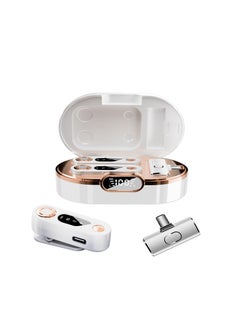 Lavalier Wireless Microphone for iPhone, (Long Range Up to 60ft) Wireless Lavalier Mic Clip-On Mic 2.4G Bluetooth Phone Mic Hands-Free Wireless Mic Wireless Lapel Microphone with Audio/Noise Canceling
