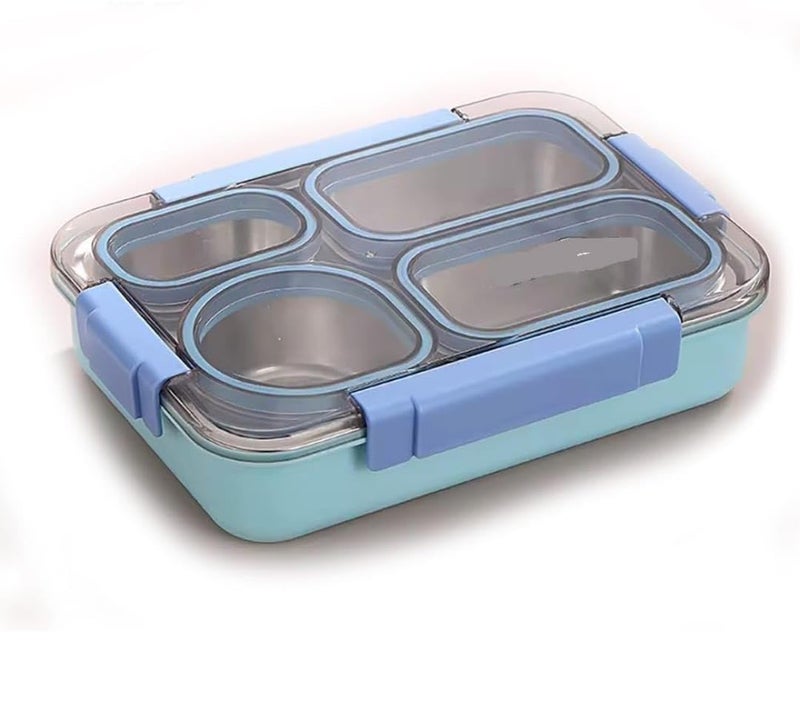 900ml Bento Lunch Box 4 Leakproof Compartments with Spoon Fork Chopsticks BPAFree Durable Stylish 3 Color Variants - Image 3