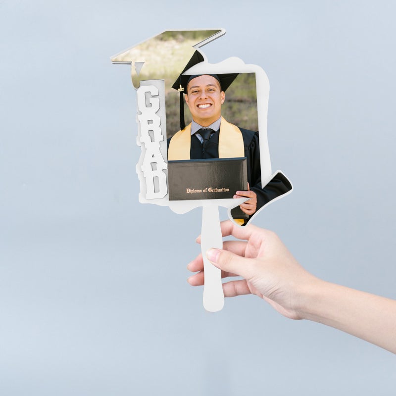 2pcs Graduation DIY Heat Transfer Fan Blank Picture Frame DIY Hand Holding Picture Fan - Image 5