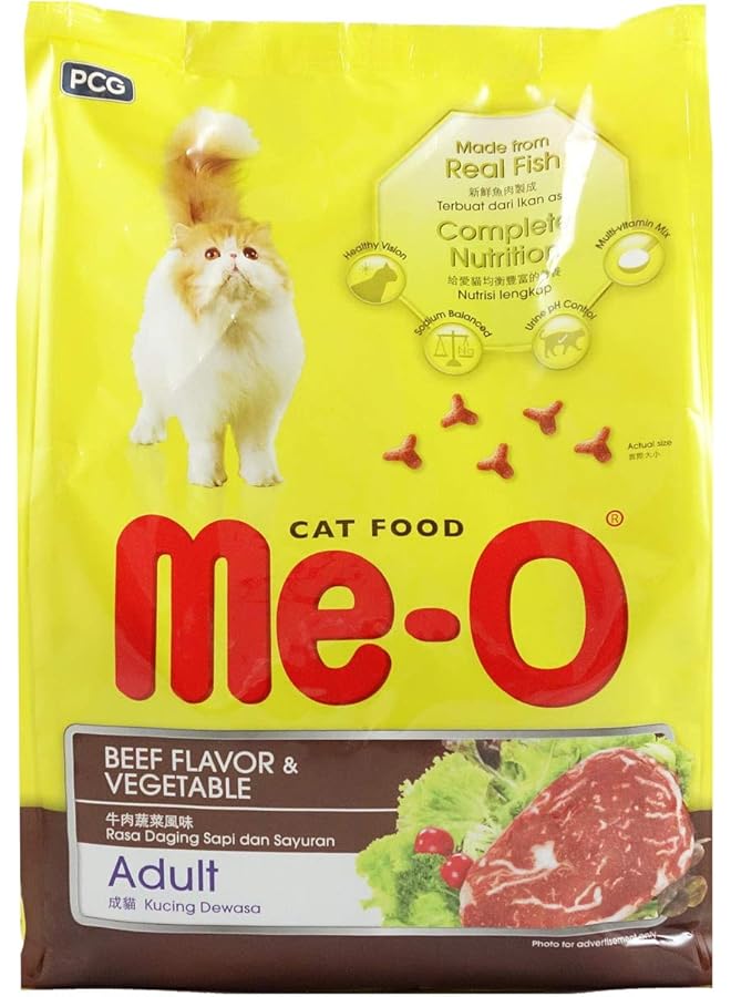 Me-O Dry Cat Food Beef And Vegetable 1.2 Kg - Image 1