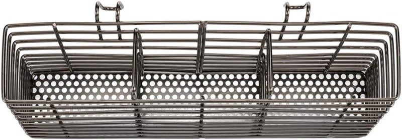 SANNO Cutlery Utensil Holder Silverware Organizer Stainless Steel Rack with Hooks Removable Drying Rack Silverware Holder Utensil Cutlery Basket Kitchen Dish Drainer Dish Drying Rack nickel - Image 3
