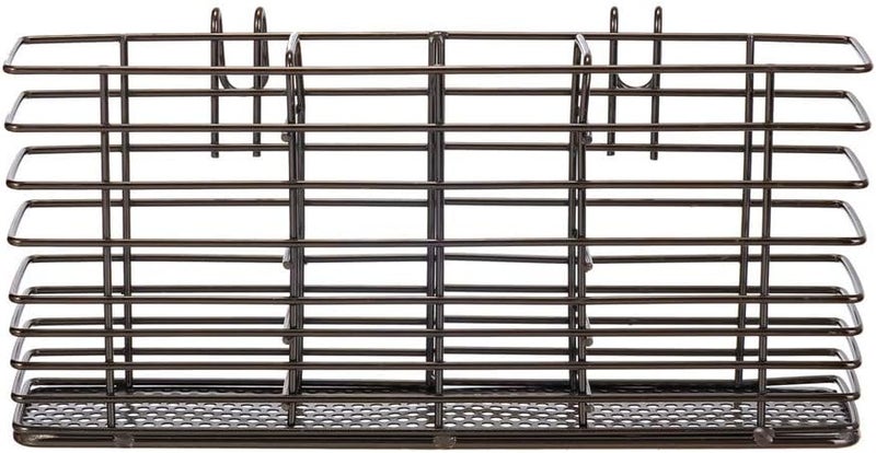 SANNO Cutlery Utensil Holder Silverware Organizer Stainless Steel Rack with Hooks Removable Drying Rack Silverware Holder Utensil Cutlery Basket Kitchen Dish Drainer Dish Drying Rack nickel - Image 2
