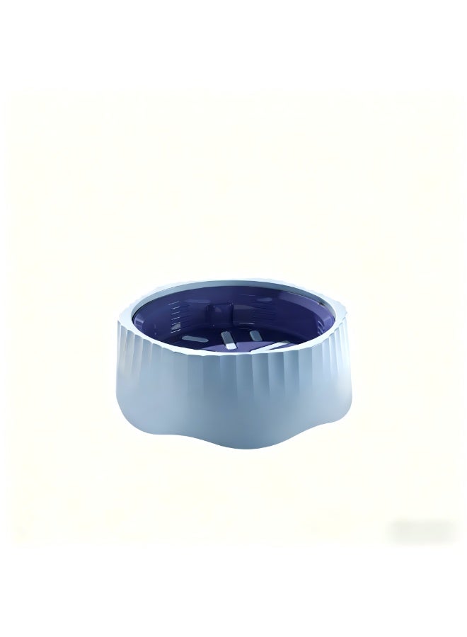 EPET 2-in-1 Pet Slow Feeder Dog Bowl & Regular Food Dish - Adjustable Anti-Gulping Bloat Stop Interactive Puzzle Bowl for Fast Eaters - BPA-Free Plastic (Blue) - Image 1