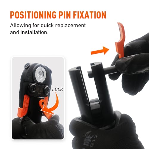 iGeelee Hydraulic Copper Press Tool, Pex Crimping Tool with 1/2", 3/4", 1" Dies for Copper Pipe Fitting & 3/8"-1" Dies for ASTM F1807 Pex Copper Rings, Heavy Duty HT-1950E - Image 5