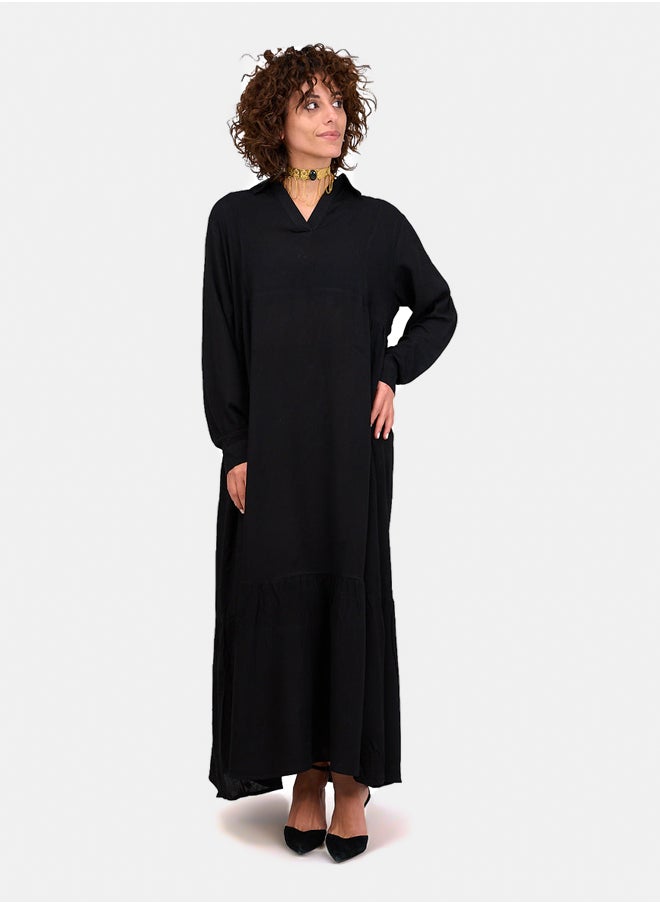 Clue - Buttoned Cuffs Dress - Image 1