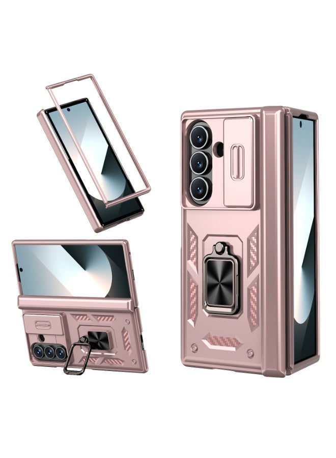 general for Samsung Galaxy Z Fold 7 Case with Hinge Protection, Heavy Duty Shockproof Cover with Ring Kickstand Case for Samsung Fold 7 Case