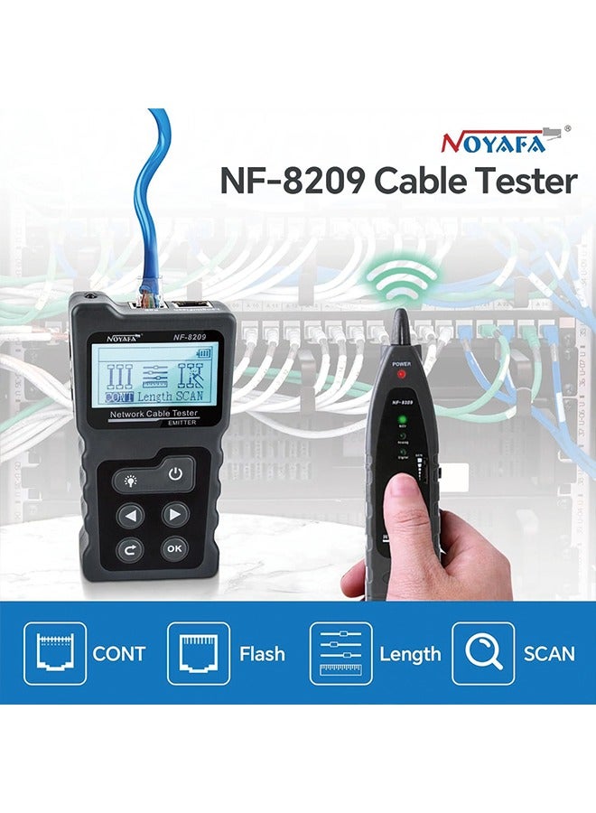 NOYAFA Advanced Network Cable Tester With PoE& NCV & Lamp For CAT5e/CAT6/CAT6a, Multifunction Wire Tracker Cable Tester For Tracker Underground Telephone Line Finder Home Repair - Image 2