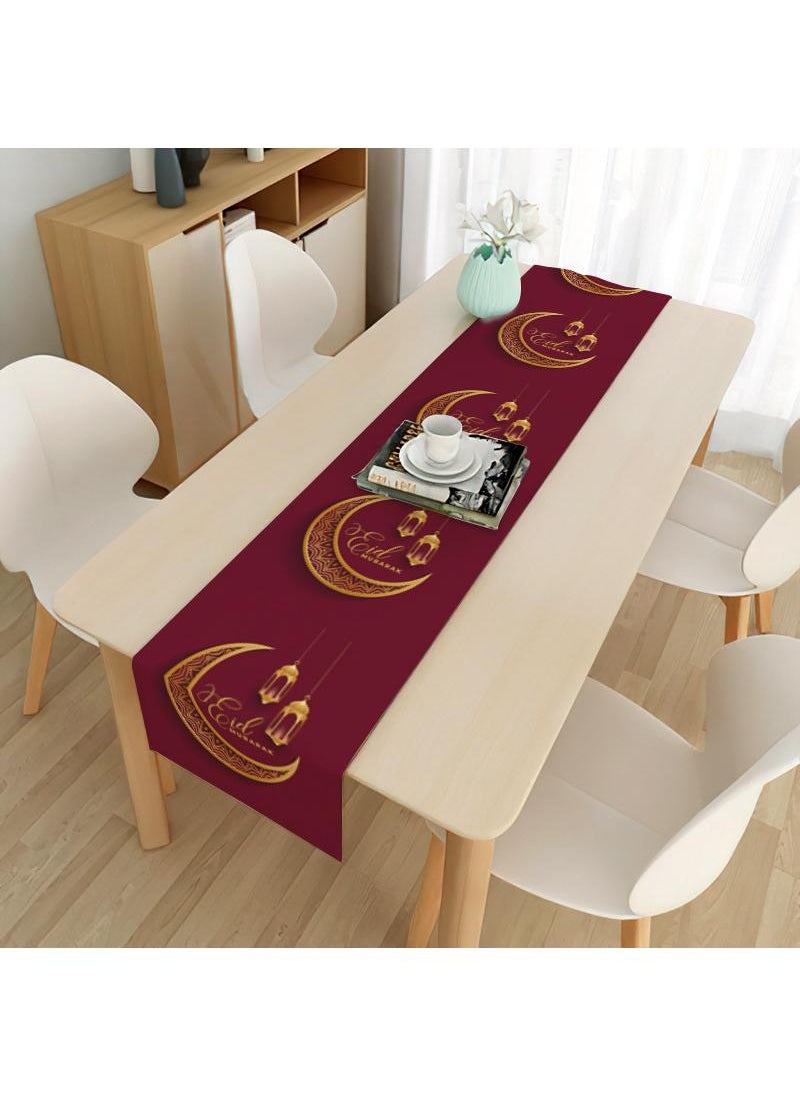 General Eid Mubarak Table Flag Table Runner Ramadan Kareem Table Decorations  Ramadan Decor Sets For Dining Supply  - Image 1