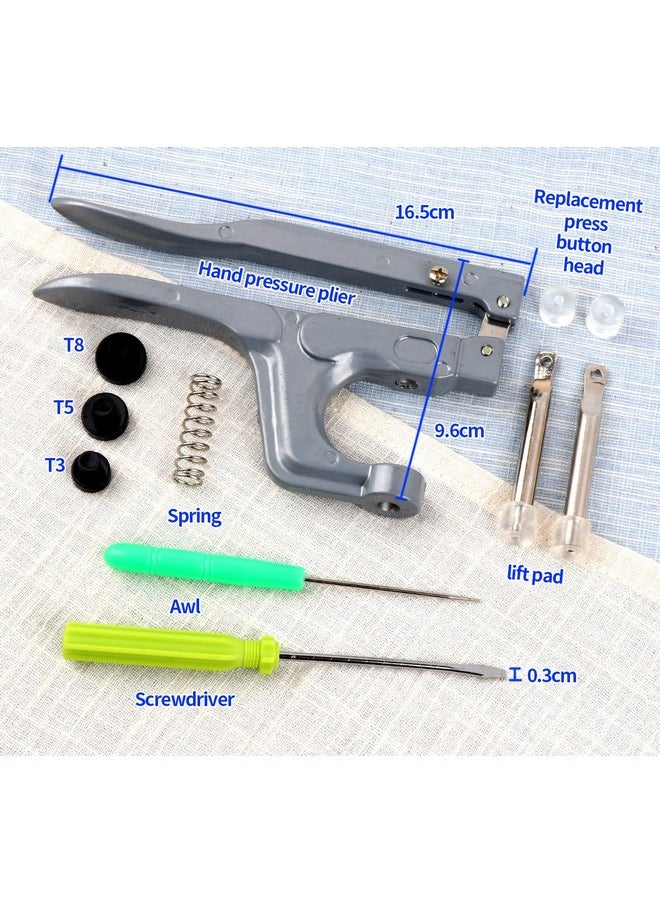 ilauke 400 Sets Snap Buttons With Snap Pliers T5 Plastic Snaps No Sew Buttons Fastener Setter For Clothing Diapers Bibs Rain Coat Crafting  - Image 3