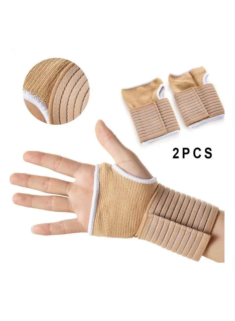 واقي معصم رياضي مكون من قطعتين لحماية راحة اليد، ودمبل اللياقة البدنية، وشريط واحد مقاوم للتآكل، وواقي معصم محبوك قابل للتهوية لرفع الأثقال وركوب الدراجات - Image 1