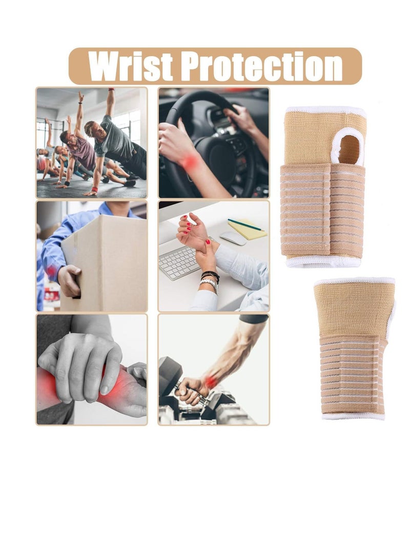واقي معصم رياضي مكون من قطعتين لحماية راحة اليد، ودمبل اللياقة البدنية، وشريط واحد مقاوم للتآكل، وواقي معصم محبوك قابل للتهوية لرفع الأثقال وركوب الدراجات - Image 2