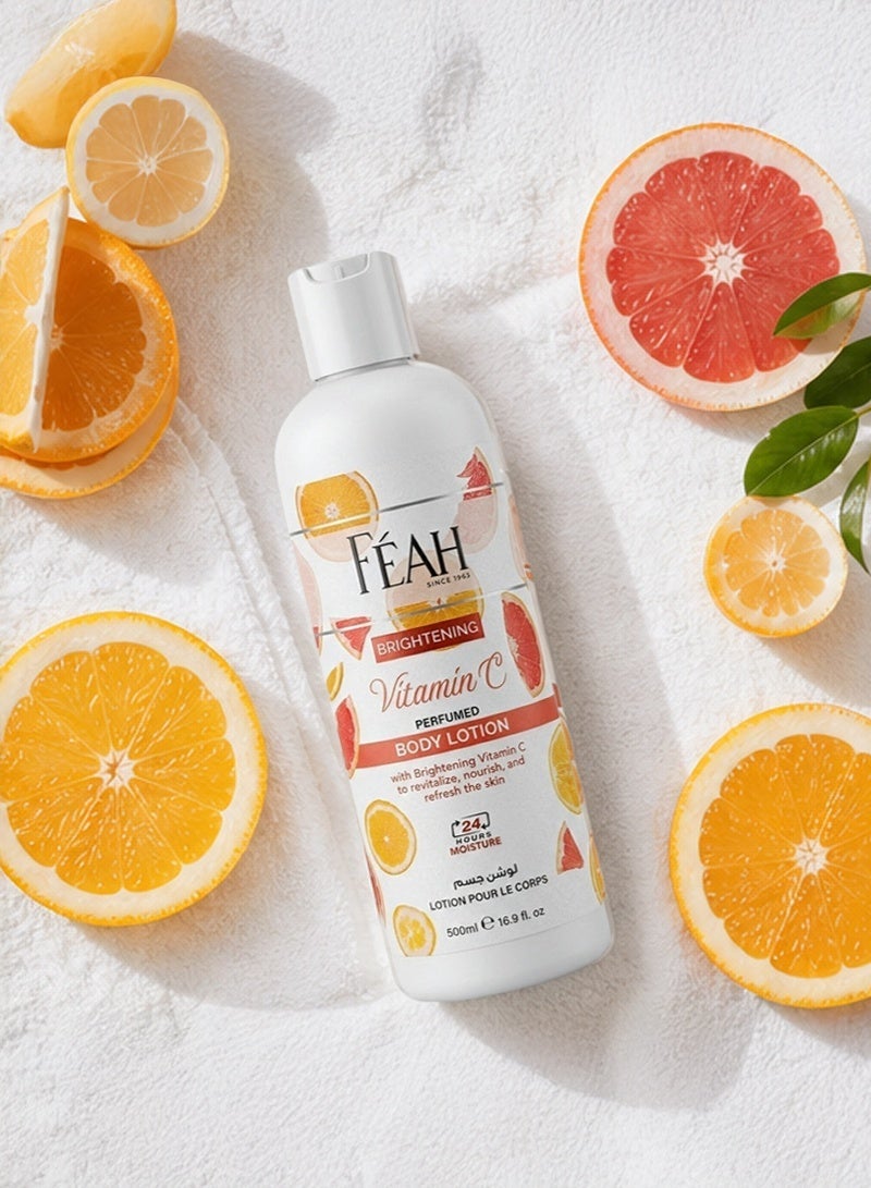 FEAH Vitamin C Body Lotion 500ML | Brightening & Hydrating Skin Moisturizer | Daily Nourishing Body Lotion for Radiant, Even-Tone & Smooth Skin - Image 5