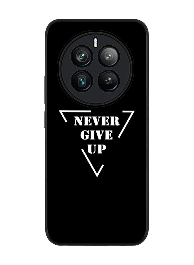 Stylizedd حافظة حواف سوداء متينة لهاتف Realme 12 Pro / Realme 12 Pro Plus 5G، حافظة مرنة رقيقة من TPU جل - لا تستسلم أبداً - Image 1