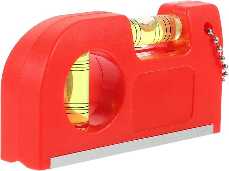 Kisangel Hanging Line Level Bubble Spirit Level Tool Red for Brick Layout Floor Decking Ground Slope Measurement in Construction and Backyard Use - Image 1