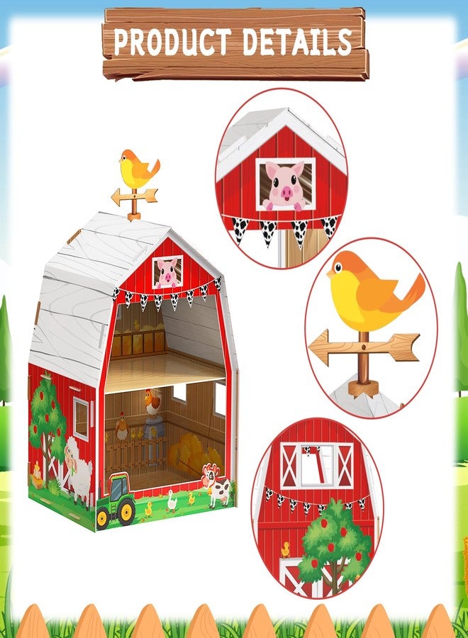 KALEFO Farm Donut Stand Animal Theme Cup Cake Holder Cardboard Farmhouse Dessert Tower Party Supplies Birthday Baby Shower Table Decorations - Image 5