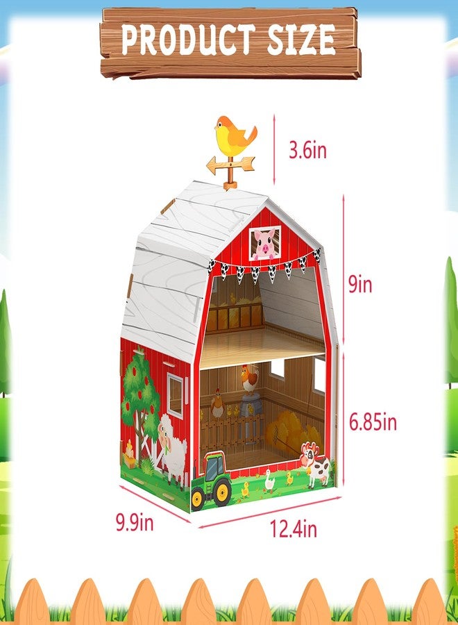KALEFO Farm Donut Stand Animal Theme Cup Cake Holder Cardboard Farmhouse Dessert Tower Party Supplies Birthday Baby Shower Table Decorations - Image 3