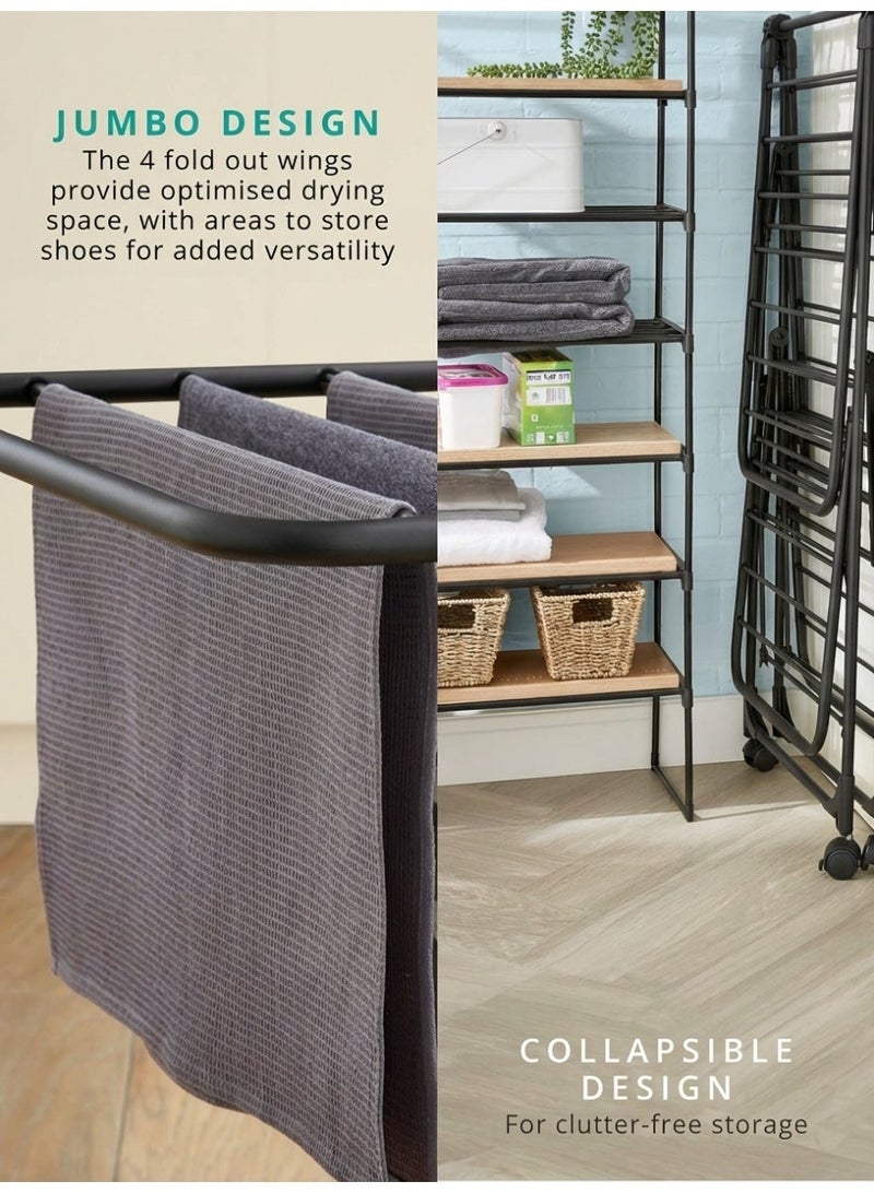 Living Vertical Clothes Drying Rack with Advanced Geometric Design – 4 Levels - Image 4