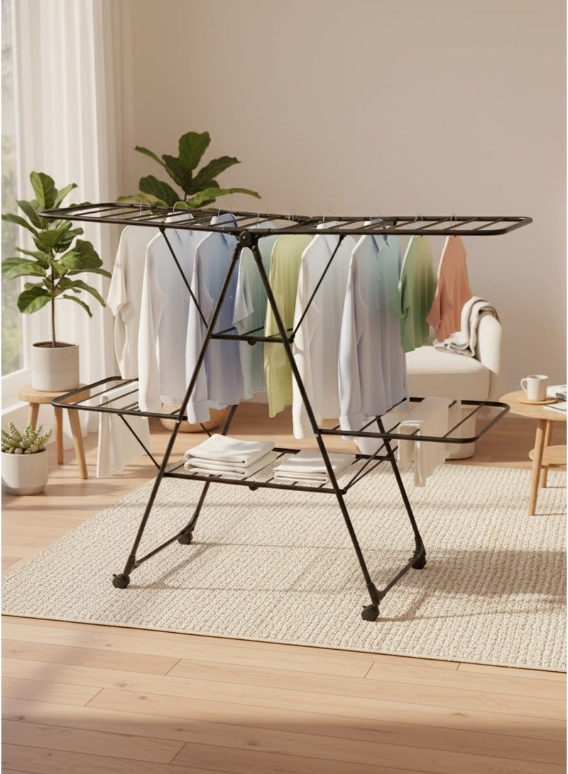 Living Vertical Clothes Drying Rack with Advanced Geometric Design – 4 Levels - Image 2