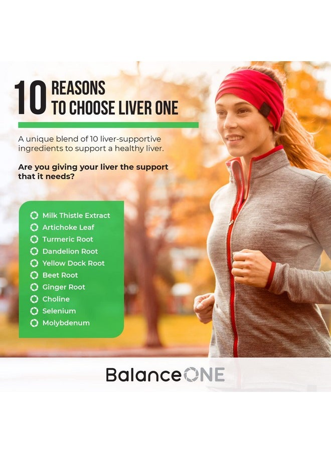 Balance ONE Liver One Supplements 10 Antioxidant Ingredients For Natural Liver Support Milk Thistle Molybdenum Dandelion Artichoke Vegan Nongmo 30 Day Supply  - Image 4