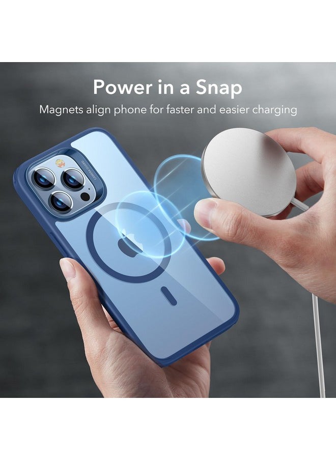 اي اس ار جراب ESR لهاتف iPhone 13 Pro، متوافق مع MagSafe، حماية عسكرية مقاومة للصدمات، مقاوم للاصفرار، جراب هاتف مغناطيسي لهاتف iPhone 13 Pro، سلسلة كلاسيكية، أزرق شفاف  - Image 4