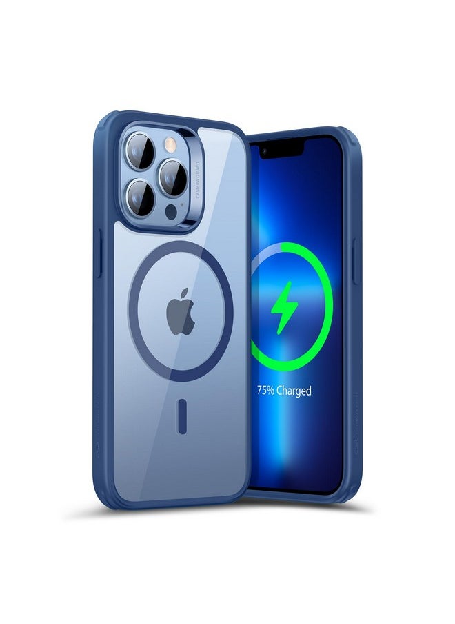 اي اس ار جراب ESR لهاتف iPhone 13 Pro، متوافق مع MagSafe، حماية عسكرية مقاومة للصدمات، مقاوم للاصفرار، جراب هاتف مغناطيسي لهاتف iPhone 13 Pro، سلسلة كلاسيكية، أزرق شفاف  - Image 1